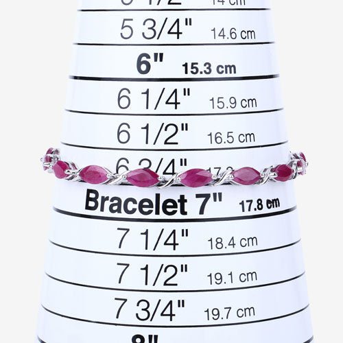 8.00 Carat Genuine Ruby 10K White Gold Bracelet - Bracelets - Custom Crafting Alliance, LLC