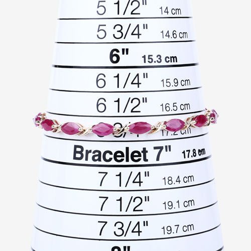 8.00 Carat Genuine Ruby 10K Yellow Gold Bracelet - Bracelets - Custom Crafting Alliance, LLC
