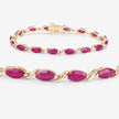 8.00 Carat Genuine Ruby 10K Yellow Gold Bracelet - Bracelets - Custom Crafting Alliance, LLC