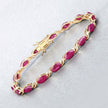 8.00 Carat Genuine Ruby 10K Yellow Gold Bracelet - Bracelets - Custom Crafting Alliance, LLC