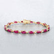 8.00 Carat Genuine Ruby 10K Yellow Gold Bracelet - Bracelets - Custom Crafting Alliance, LLC