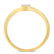 14K Yellow Gold Plated .925 Sterling Silver Miracle Set Diamond Ring (1/20 Cttw, J-K Color, I1-I2 Clarity) - Size 6