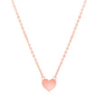 14k Rose Gold Polished Mini Heart Necklace