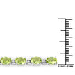 8.61 Carat Genuine Peridot .925 Sterling Silver Bracelet
