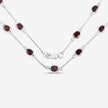 8.10 Carat Genuine Garnet .925 Sterling Silver Necklace - Necklaces - Custom Crafting Alliance, LLC