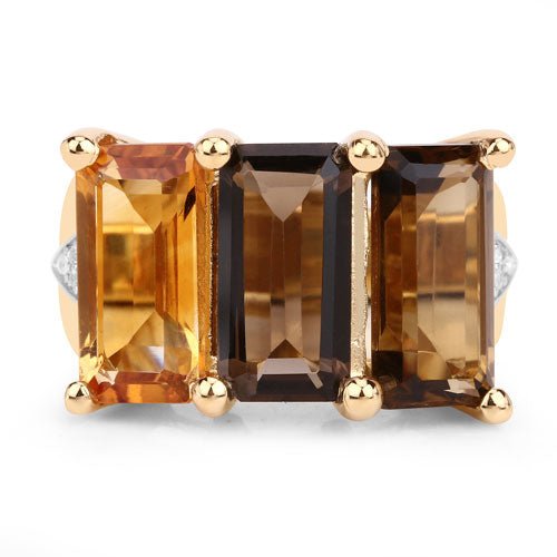 8.17 Carat Genuine Multi Stones .925 Sterling Silver Ring - Rings - Custom Crafting Alliance, LLC