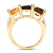 8.17 Carat Genuine Multi Stones .925 Sterling Silver Ring - Rings - Custom Crafting Alliance, LLC