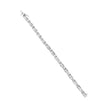 14K White Gold 3.0 Cttw Invisible Set Princess Cut Diamond Link and Buckle 7.25