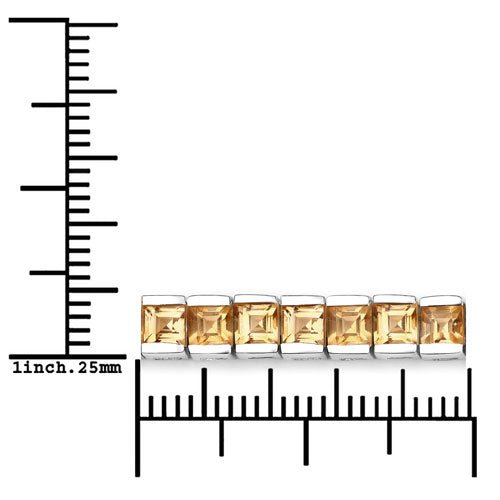 8.25 Carat Genuine Citrine .925 Sterling Silver Bracelet - Bracelets - Custom Crafting Alliance, LLC
