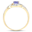 0.75 Carat Genuine Tanzanite .925 Sterling Silver Ring