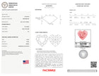IGI Certified 14K White Gold Martini Set 1.00 Cttw Lab Grown Pink Heart Diamond Solitaire 18