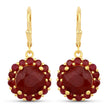 11.37 Carat Dyed Ruby and Ruby .925 Sterling Silver Earrings