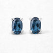 1.08 Carat Genuine London Blue Topaz .925 Sterling Silver Earrings