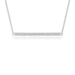 Diamond Bar Pendant in 14k White Gold (1/4 cttw)