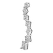 10K White Gold 1 cttw Diamond Snake Curved Pendant Necklace (H-I, I1-I2)
