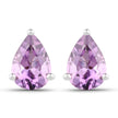 1.25 Carat Genuine Amethyst .925 Sterling Silver Earrings