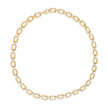 Gold Vermeil .925 Sterling Silver 1/4 Cttw Diamond Bold Octagonal Link Necklace