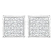 10K White Gold 2ct TDW Princess-Cut Composite Diamond Stud Earring (I-J ,I2-I3)