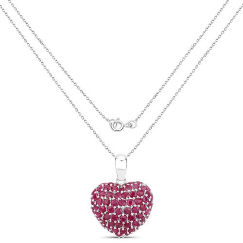 8.58 Carat Genuine Ruby .925 Sterling Silver Pendant - Pendants - Custom Crafting Alliance, LLC