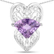 5.80 Carat Genuine Amethyst .925 Sterling Silver Pendant