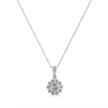.925 Sterling Silver Diamond Accent Sunburst Milgrain 18