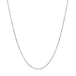 14k White Gold Round Cable Link Chain 1.2mm