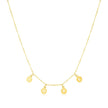 14k Yellow Gold Love Necklace with Circle Drops