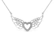 .925 Sterling Silver Pave-Set Diamond Accent Fairy Wing 18