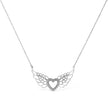 .925 Sterling Silver Pave-Set Diamond Accent Fairy Wing 18