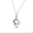 .925 Sterling Silver Pave-Set Diamond Accent Kite Shape 18