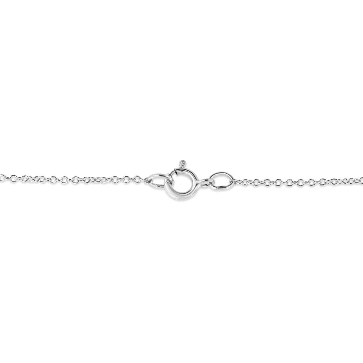 .925 Sterling Silver Prong-Set Diamond Accent Satin Finished Double Circle 18