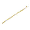 14K Yellow Gold 8 1/5 Cttw Baguette and Princess-Cut Diamond Geometric Twist Link Bracelet (G-H Color, VS1-VS2 Clarity) - Size 7