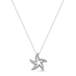 .925 Sterling Silver Prong-Set Diamond Accent Starfish 18