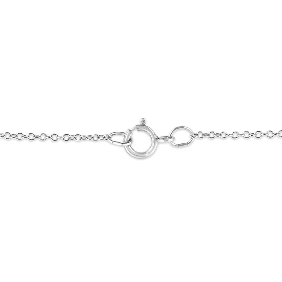 .925 Sterling Silver Prong-Set Diamond Accent Starfish Pendant Necklace (I-J Color, I1-I2 Clarity) - Size 18
