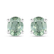 0.68 Carat Genuine Green Sapphire .925 Sterling Silver Earrings
