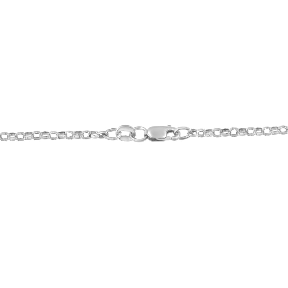 14K White Gold 1.0 Cttw Princess Cut Diamond Three Heart 18