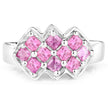 1.20 Carat Genuine Pink Sapphire .925 Sterling Silver Ring