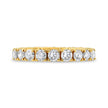 14K Yellow Gold 2.00 Cttw Shared Prong Set Round Cut Diamond Eternity Band (J-K Color, VS1-VS2 Clarity) - Ring Size 6.75