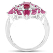 3.04 Carat Glass Filled Ruby .925 Sterling Silver Ring