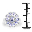1.84 Carat Genuine Tanzanite .925 Sterling Silver Ring