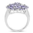 2.79 Carat Genuine Tanzanite .925 Sterling Silver Ring