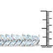 15.04 Carat Genuine Blue Topaz .925 Sterling Silver Bracelet