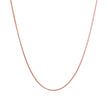 14k Rose Gold Diamond Cut Round Wheat Chain 0.6mm