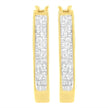 10K Yellow Gold 1/2 Cttw Invisible Set Princess-cut Diamond Hoop Earrings (H-I Color, SI2-I1 Clarity)