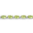 8.61 Carat Genuine Peridot .925 Sterling Silver Bracelet