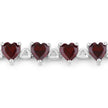 11.62 Carat Genuine Garnet and White Diamond .925 Sterling Silver Bracelet