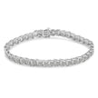 10k White Gold 2 cttw Diamond Fan-Shaped Link Tennis Bracelet (I-J Clarity, I3 Color) - Size 7.25