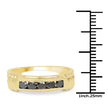 0.50 Carat Genuine Black Diamond .925 Sterling Silver Ring