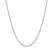 14k White Gold Diamond Cut Cable Link Chain 1.4mm