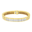 14K Yellow Gold 3 5/8 cttw Invisible Set Princess-Cut Diamond ID Tennis Bracelet (I-J Color, SI1-SI2 Clarity) - Size 7